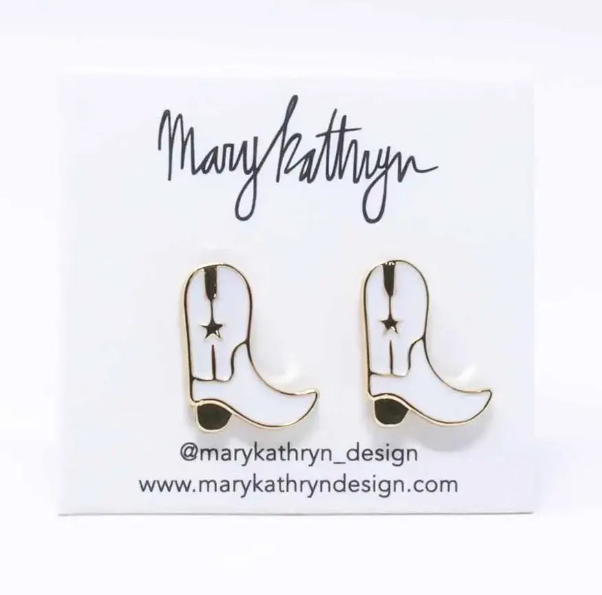 Cowboy Boot Stud Earrings