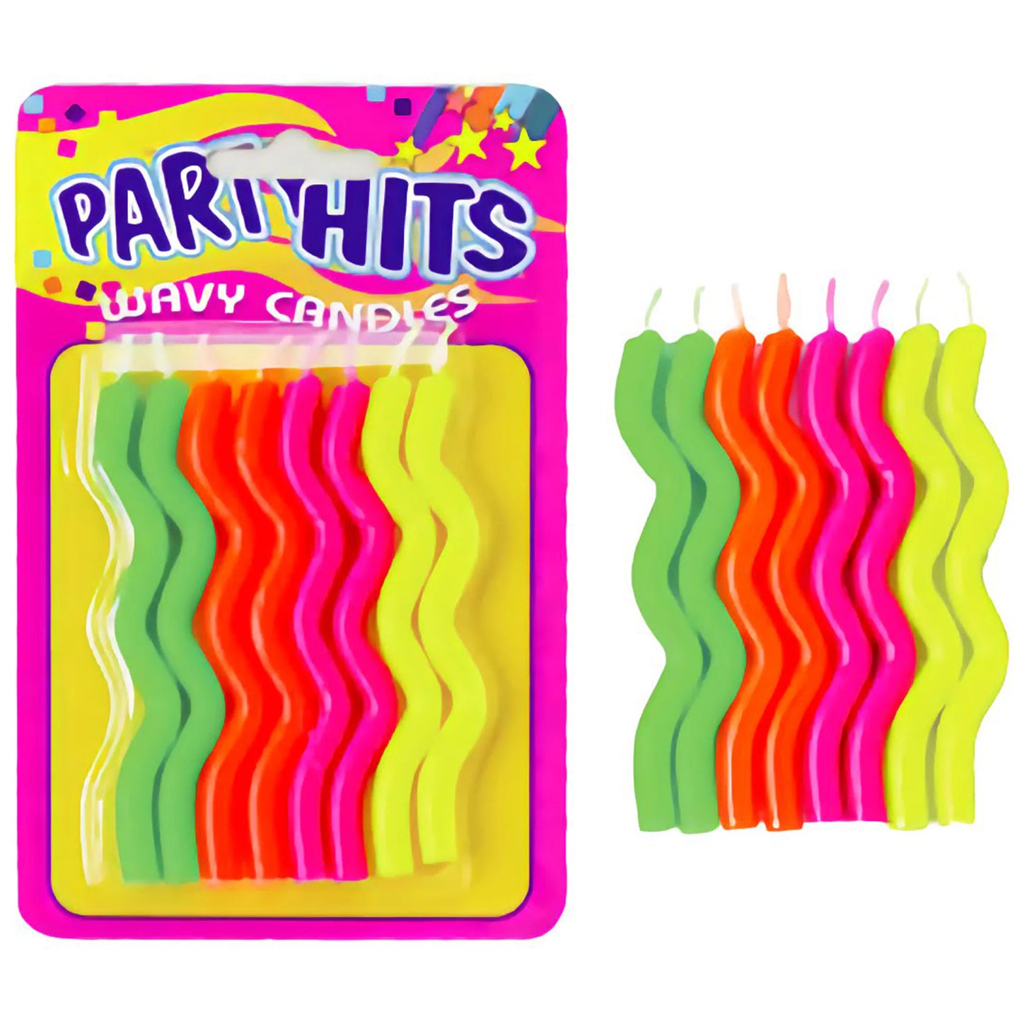 Wavy Party Candles Set