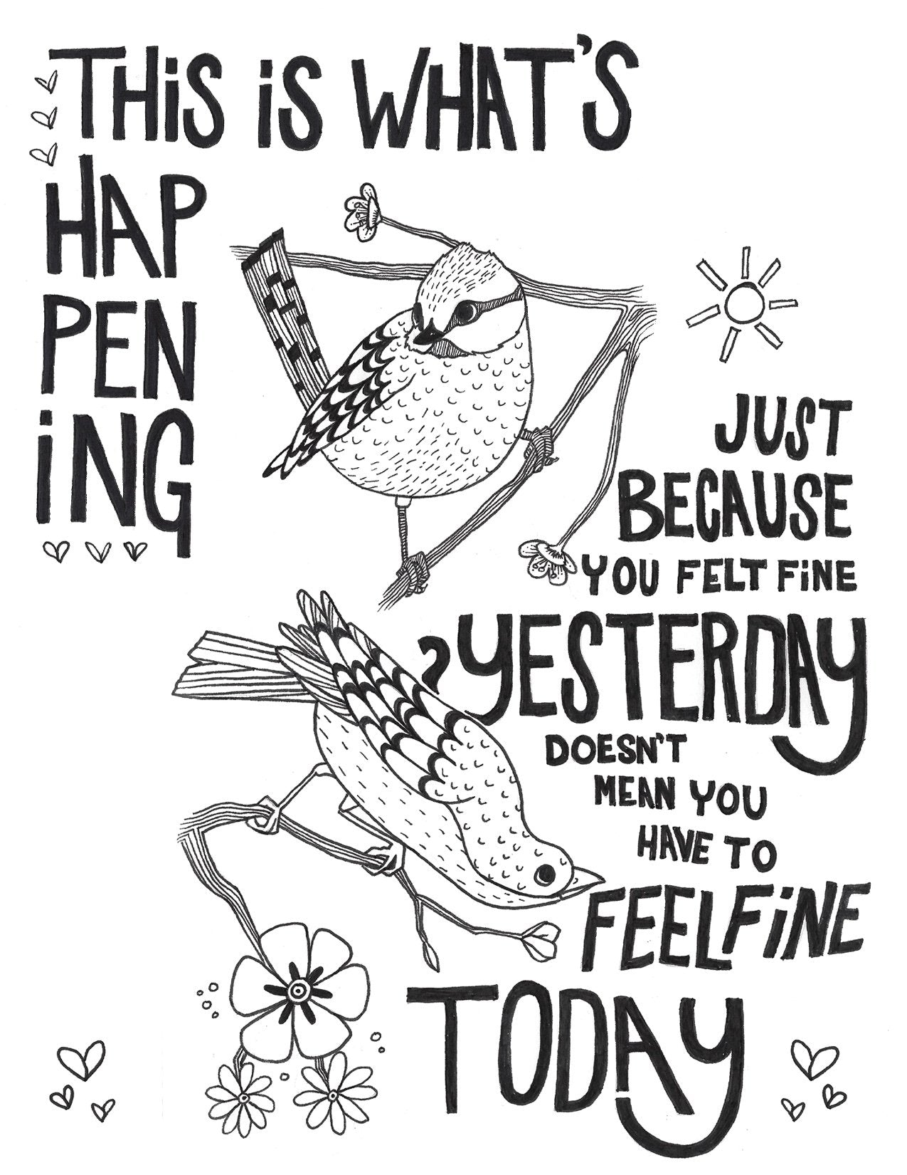 Birds' Guide to Hard Times zine