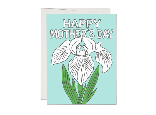 White Iris Mother's Day card