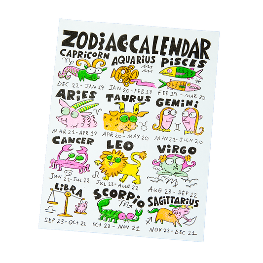 2025 Gentle Thrills Lunar + Zodiac Calendar