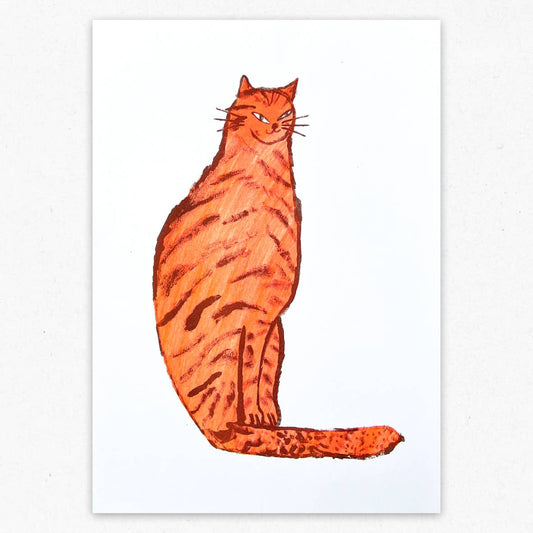 Orange Cat print