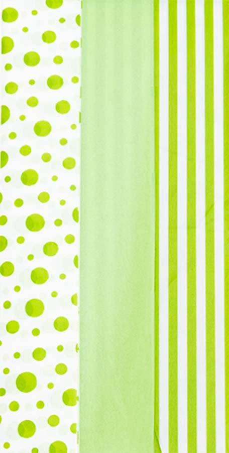 Dots and Stripes Tissue Pack-Lime