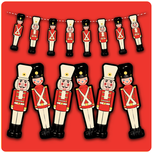 Nutcracker & Soldier Christmas Banner