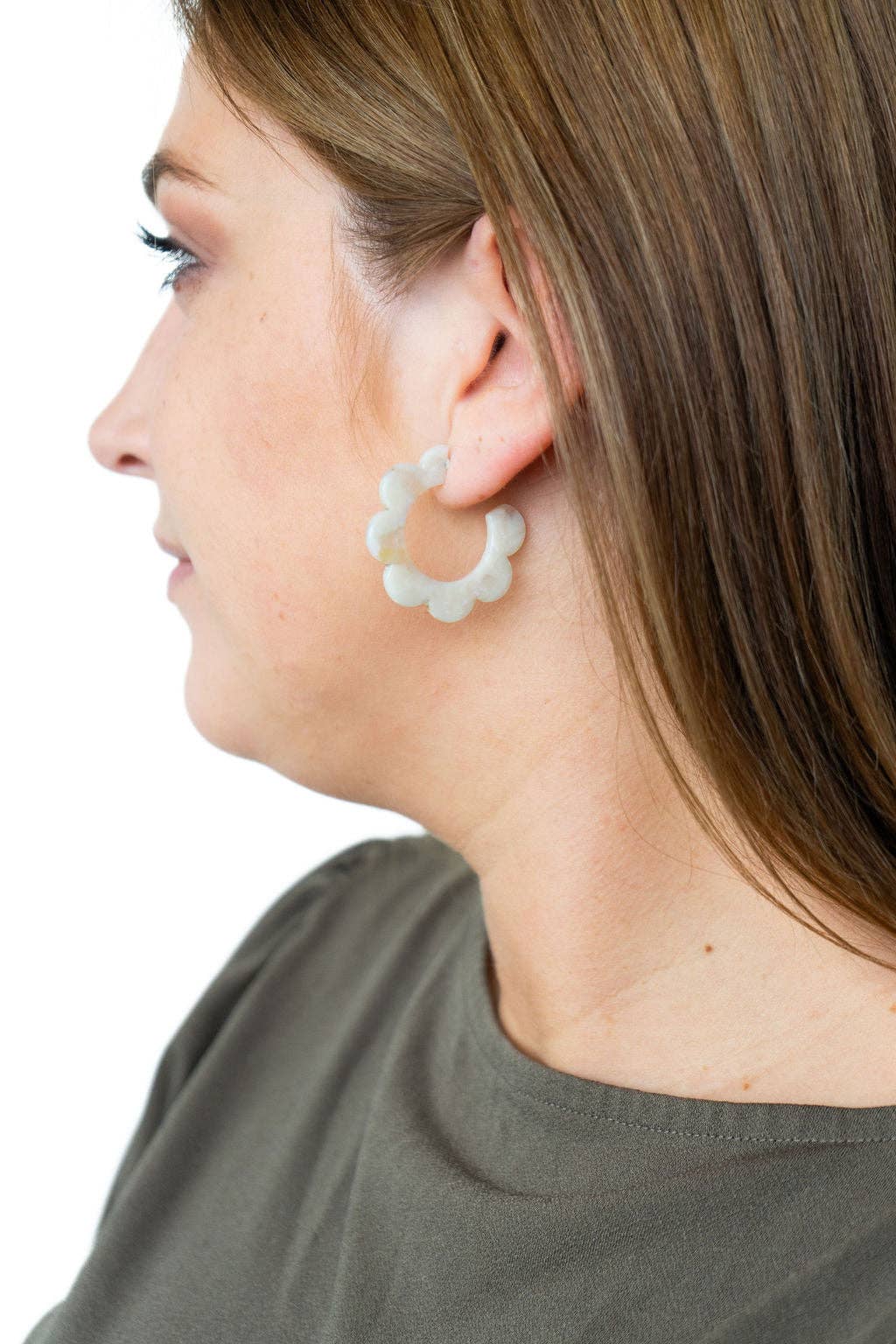 Flora Hoops Earrings