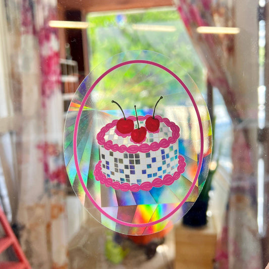 Disco Cake Suncatcher Decal