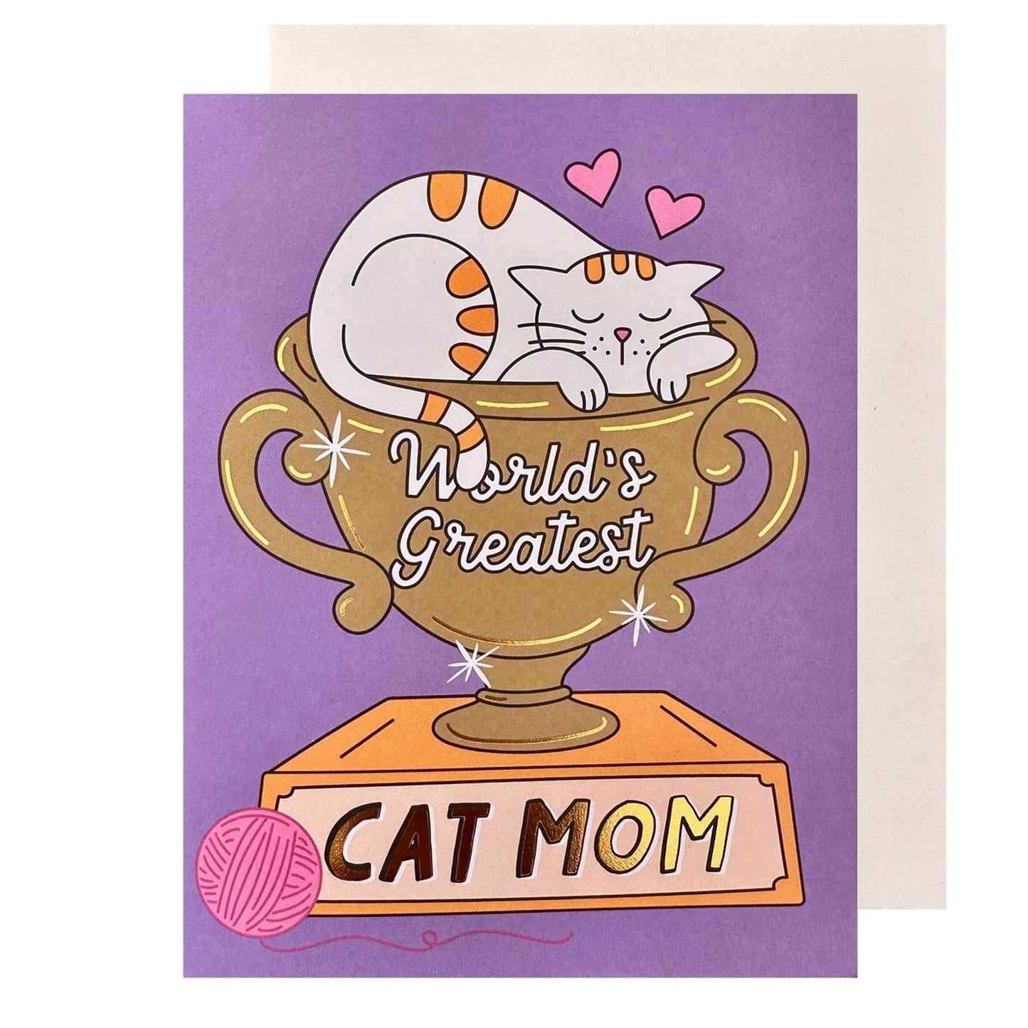 World's Greatest Cat Mom card - Mother's Day card