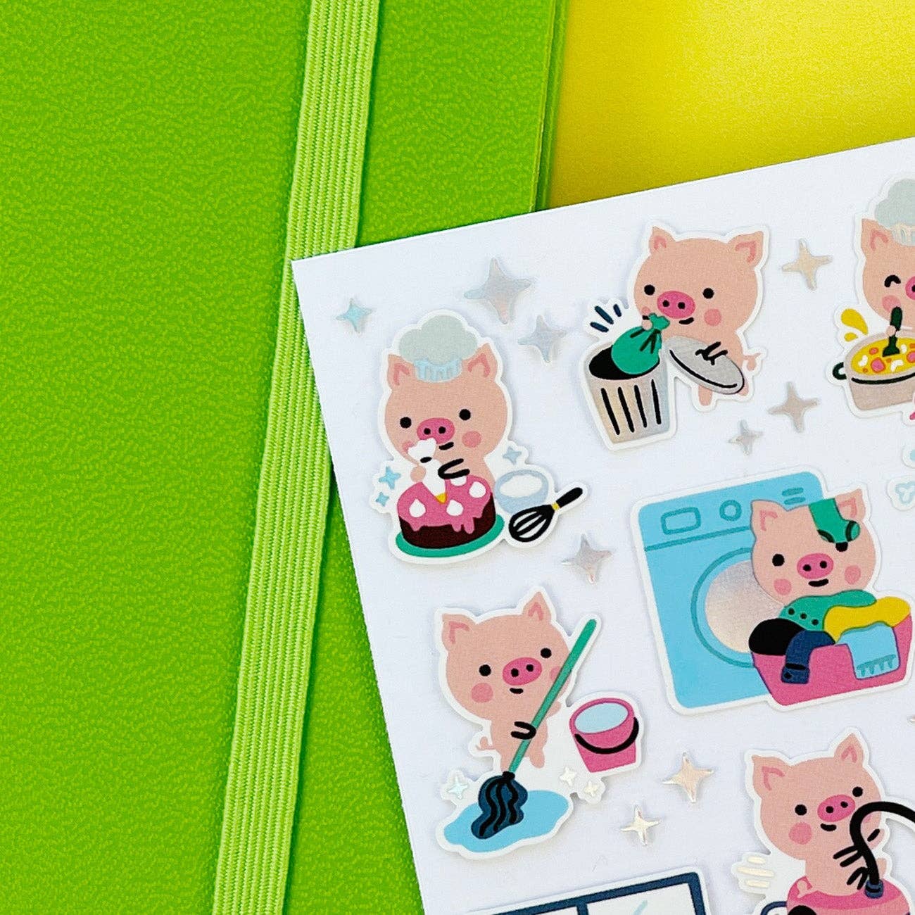 Piggy Polishers Sticker Sheet