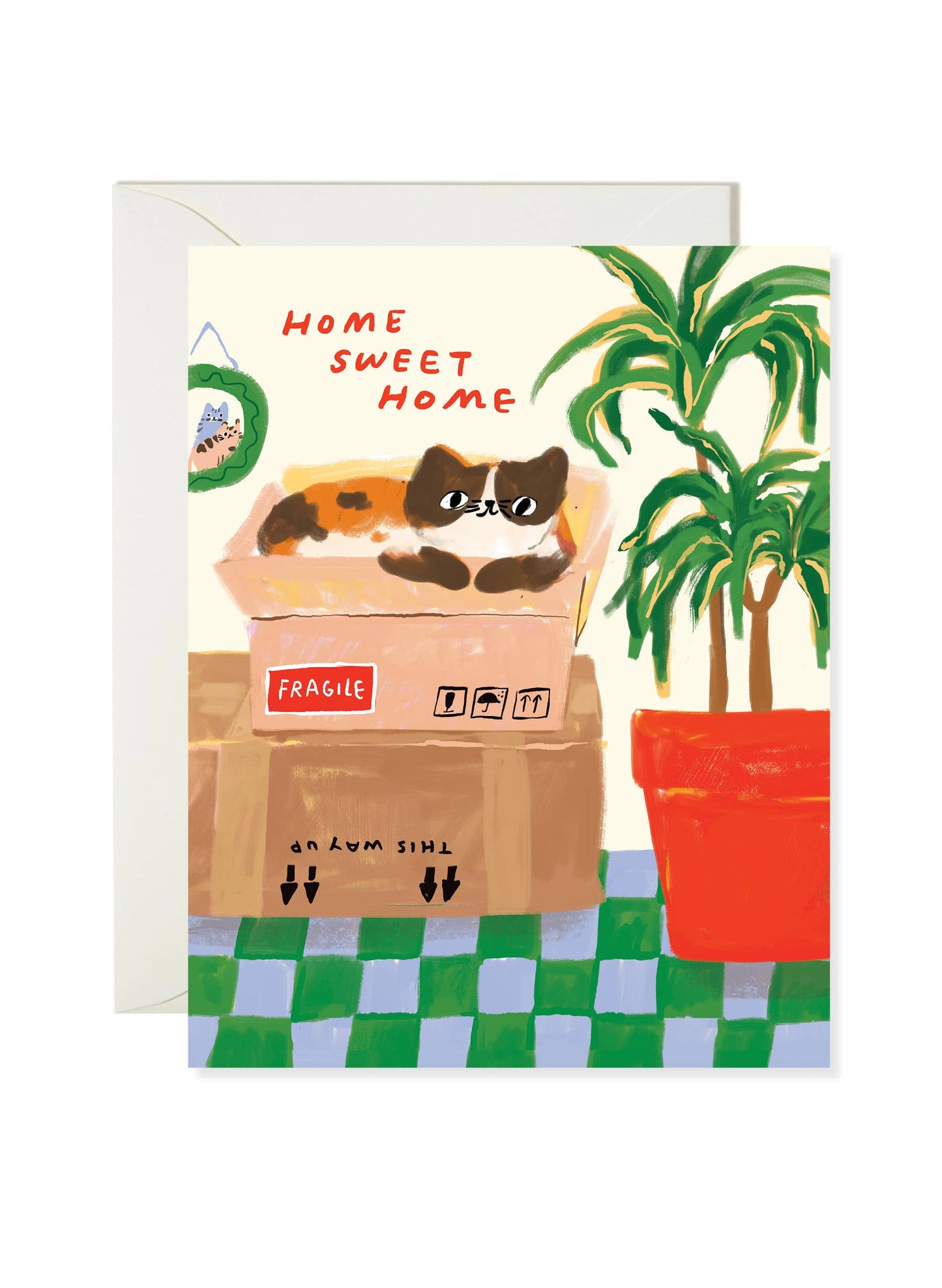 Cat Sweet Home card - Housewarming card
