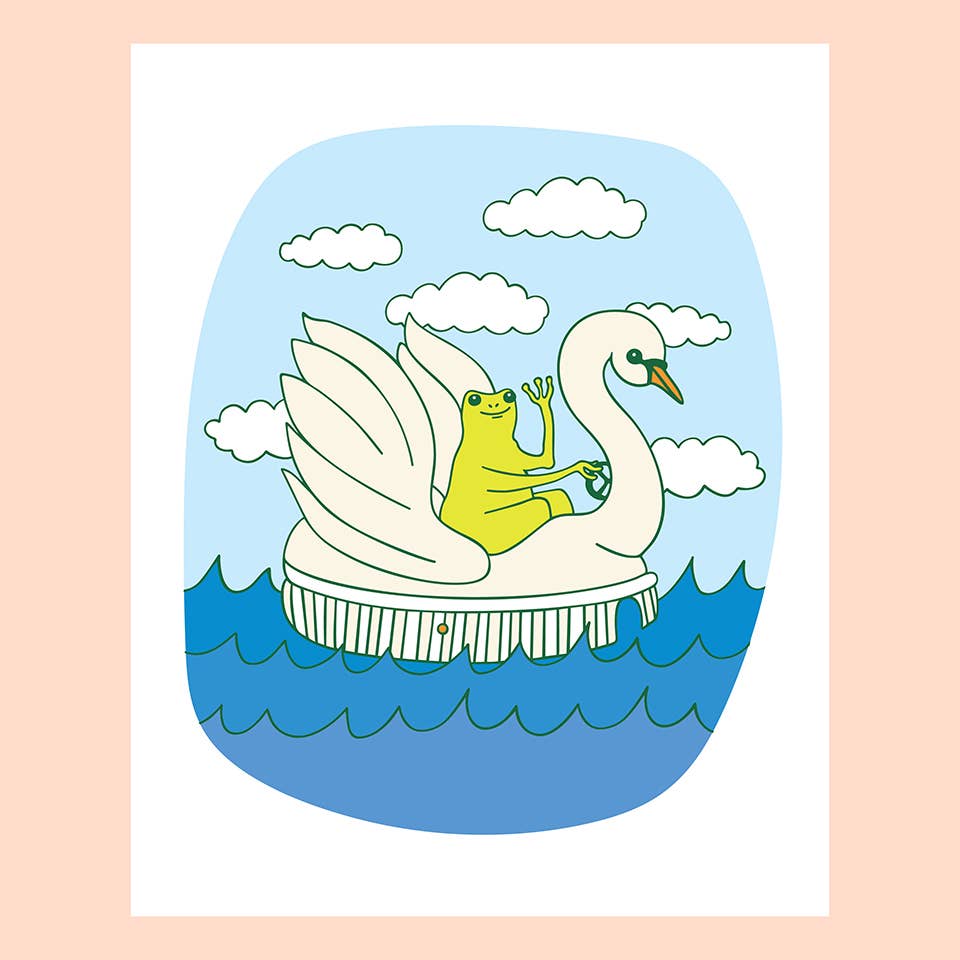 Swan Froggy Print
