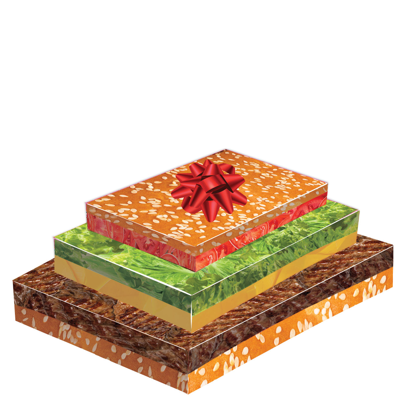 Cheeseburger Stackable Gift Box Set