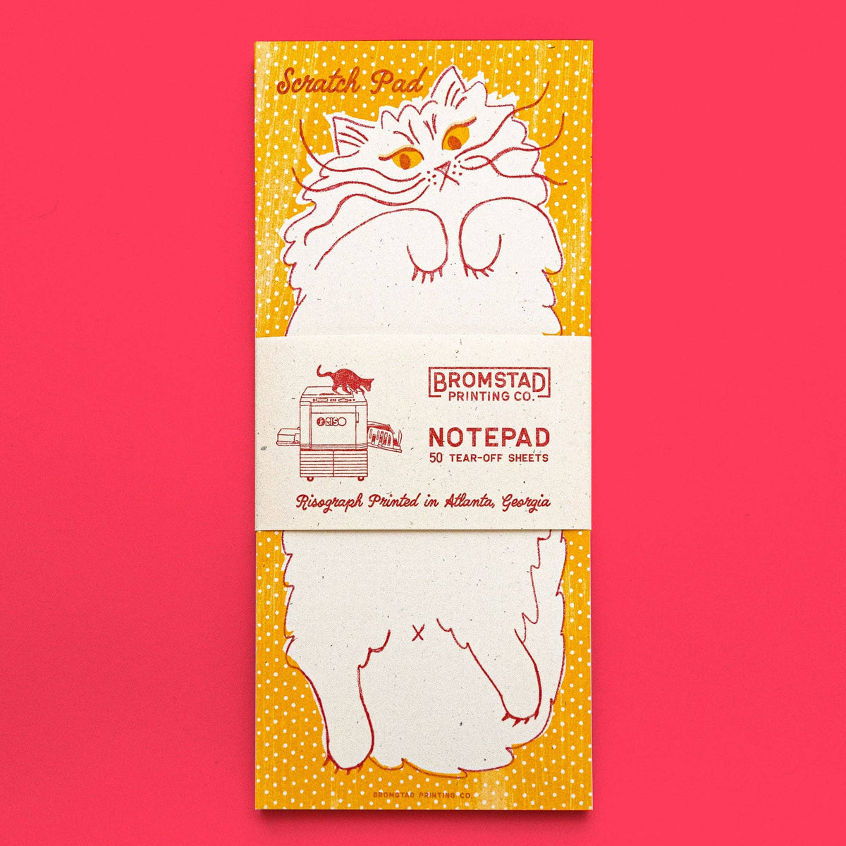 Scratch Pad Cat Risograph Notepad