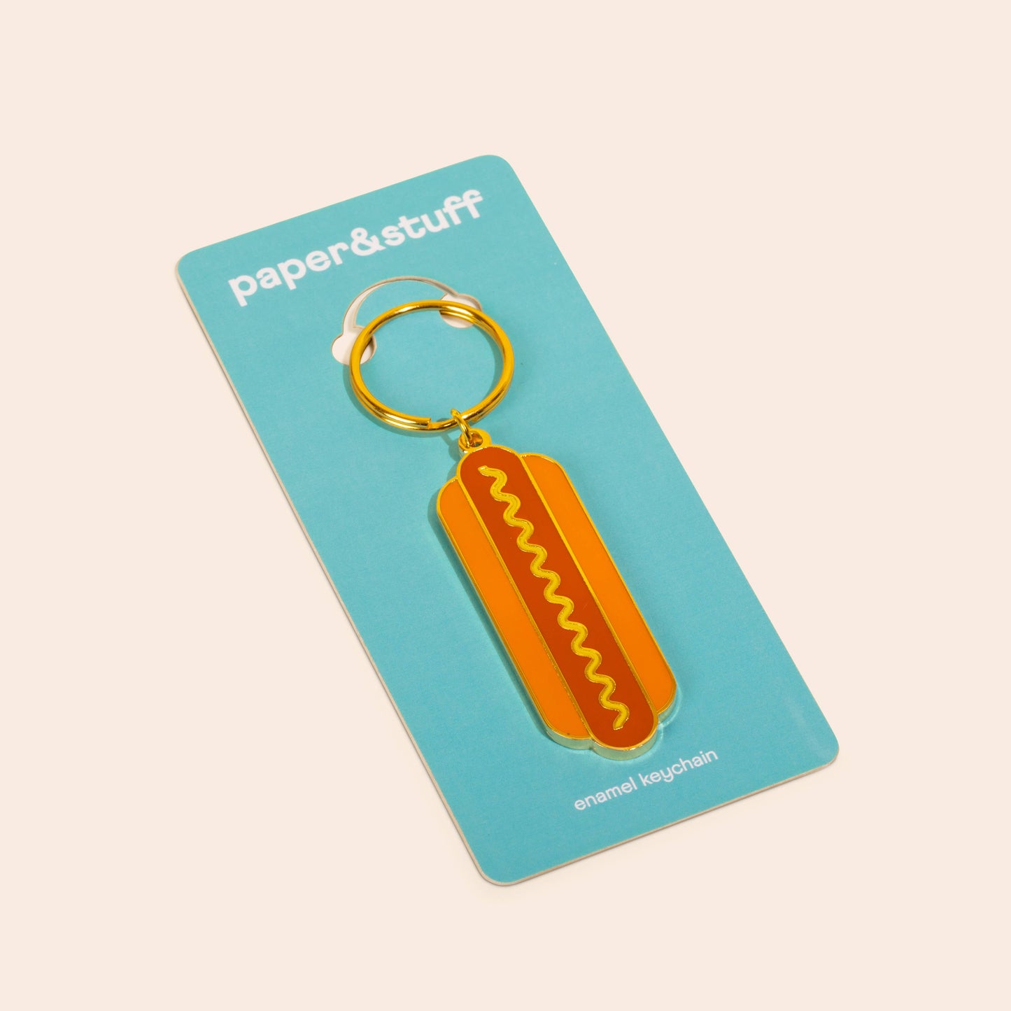 Hot Dog Keychain (double-sided!)