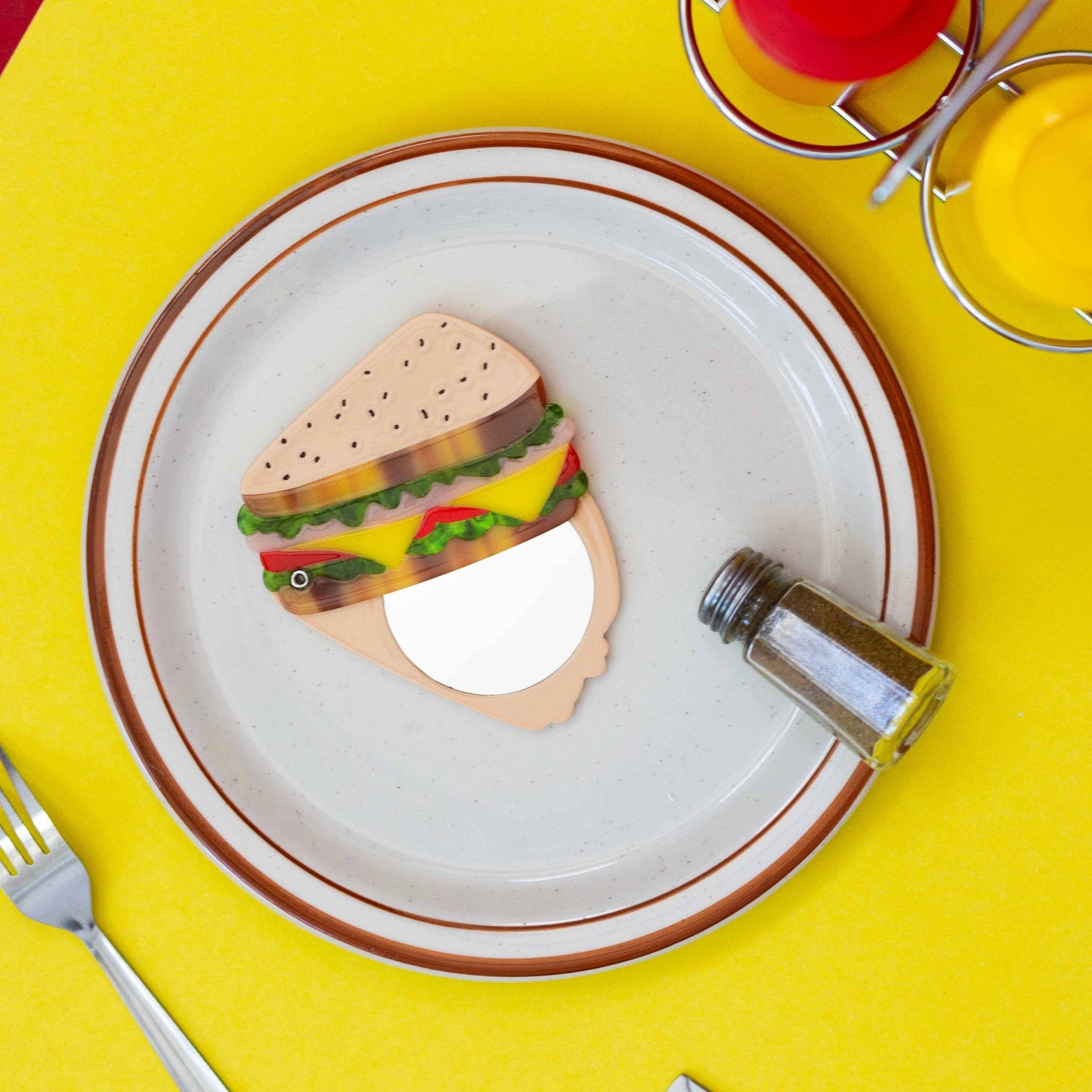 Deli Sandwich Compact Mirror