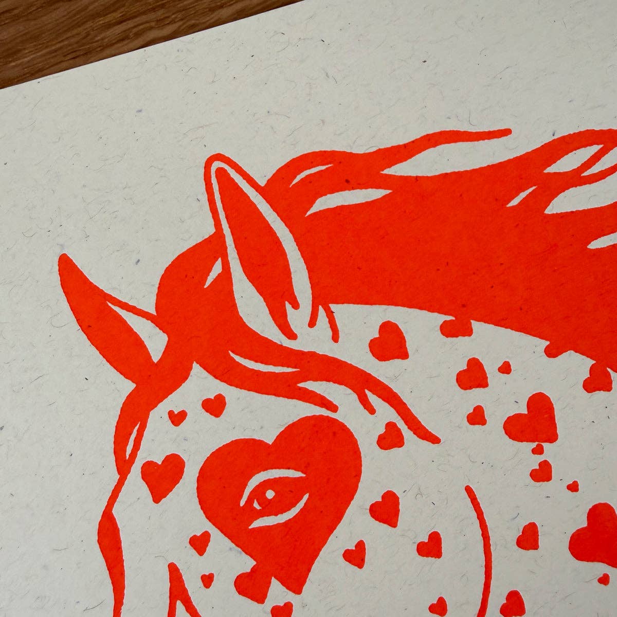 Bronco Hearts Print