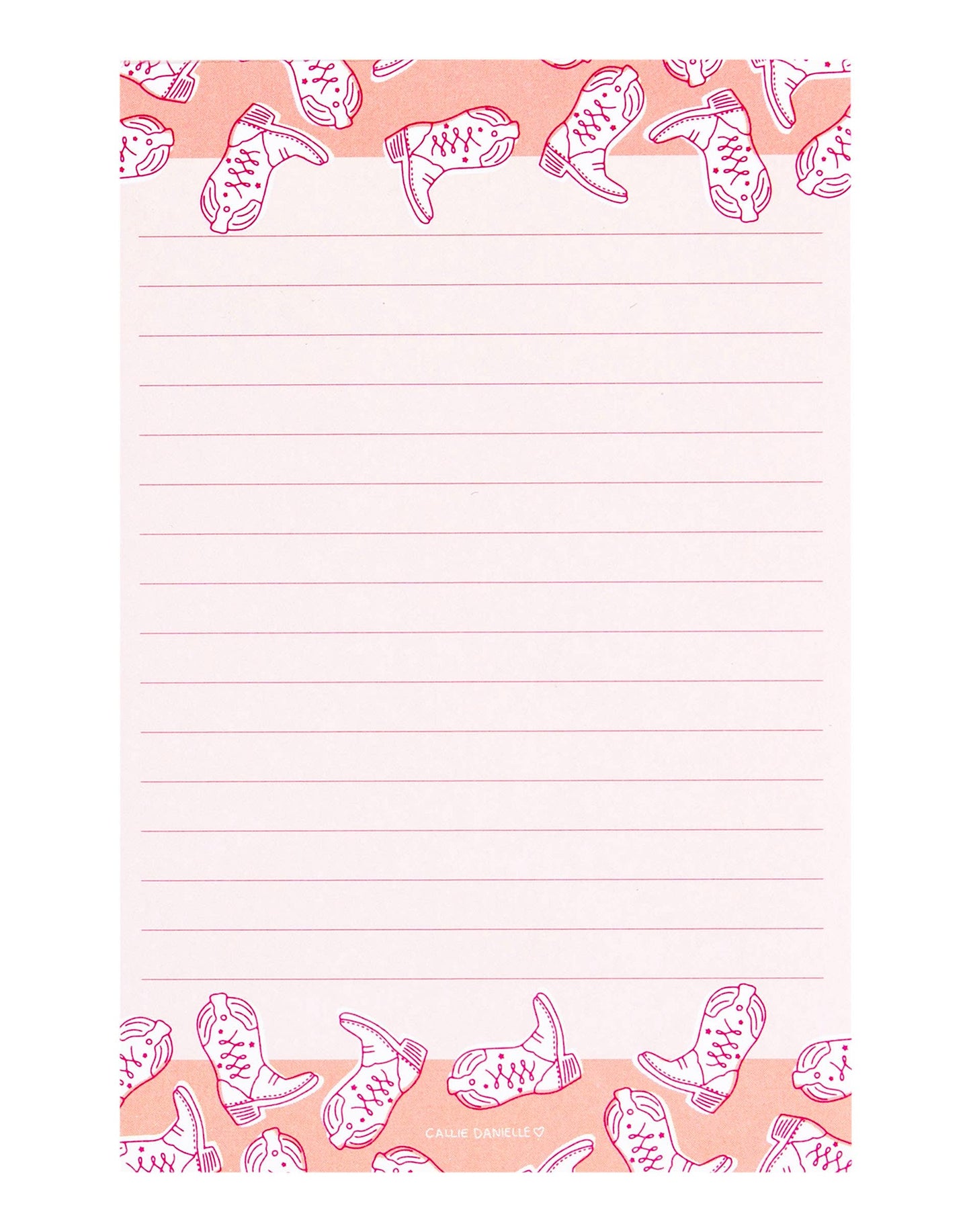 Western Cowgirl Boots Notepad