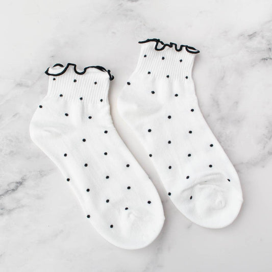 White Ruffled Ankle Socks
