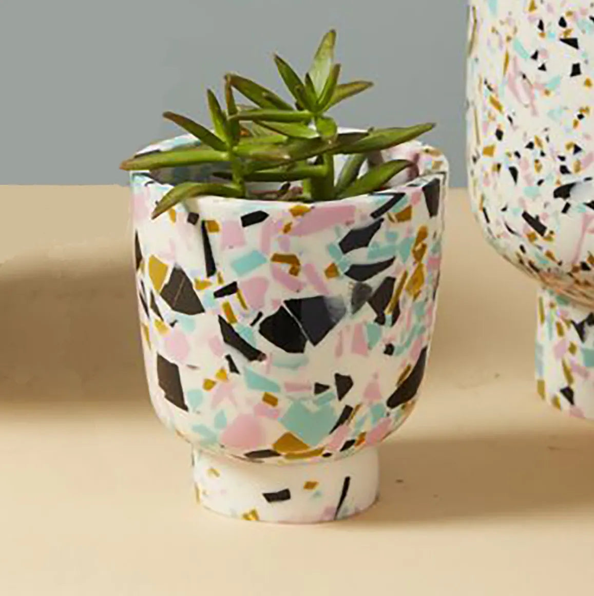 Terrazzo Pedestal Pots