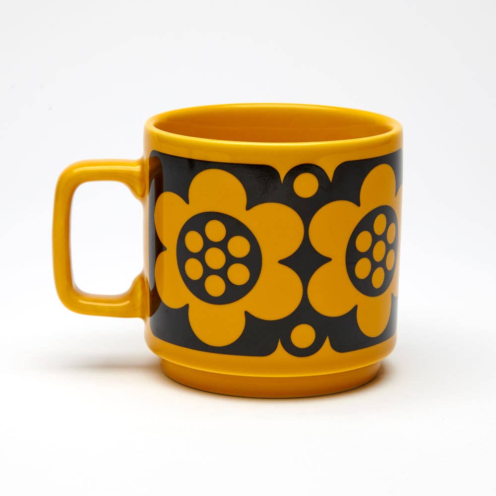 Geo Flower Yellow Mug