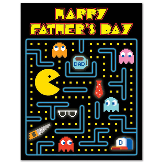 Pacman Father's Day card