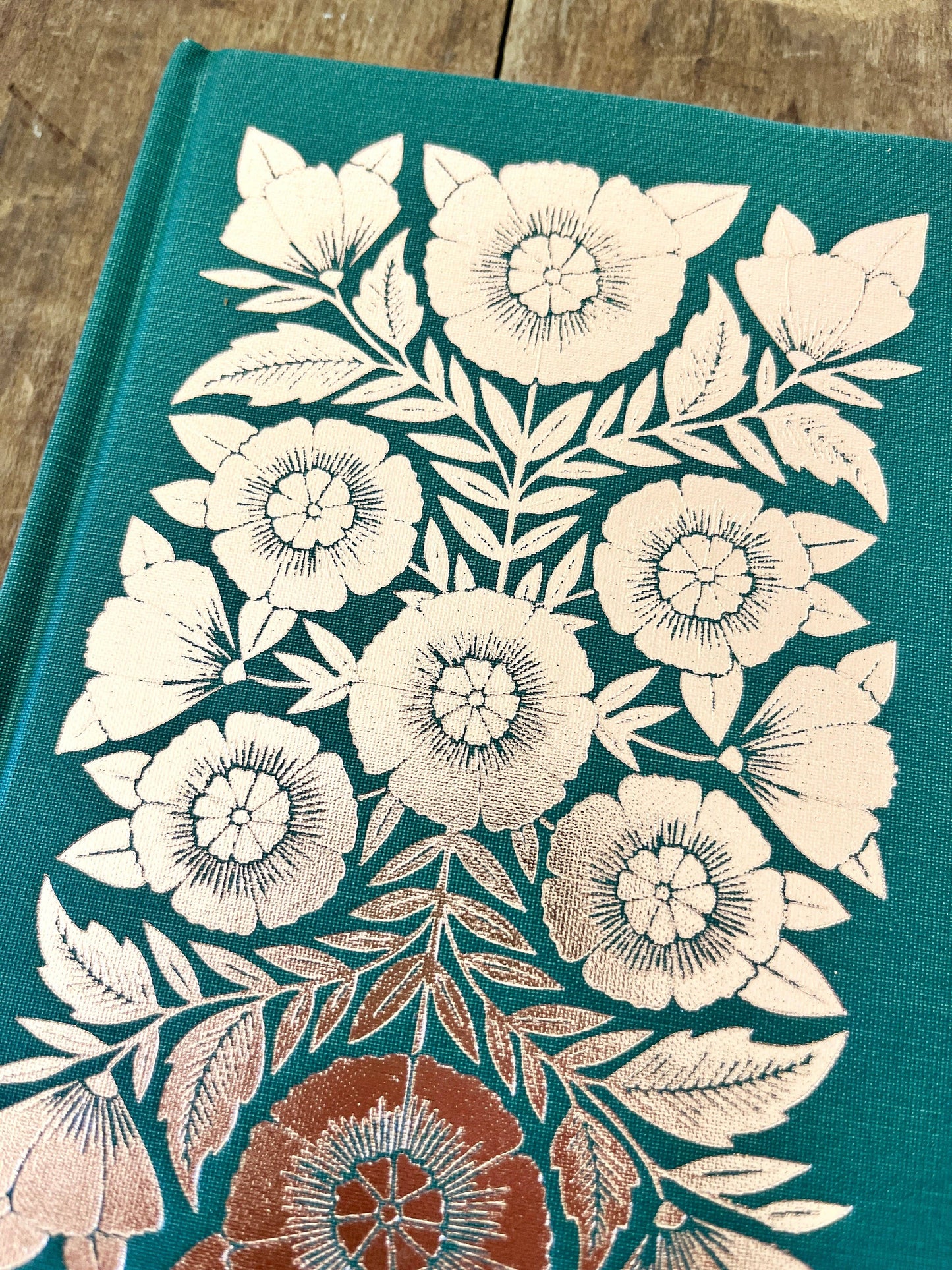 Jewel Green Foil Stamped Linen Journal