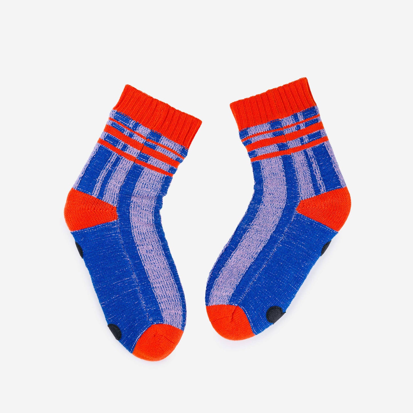 Cobalt Plaid Stripe House Socks