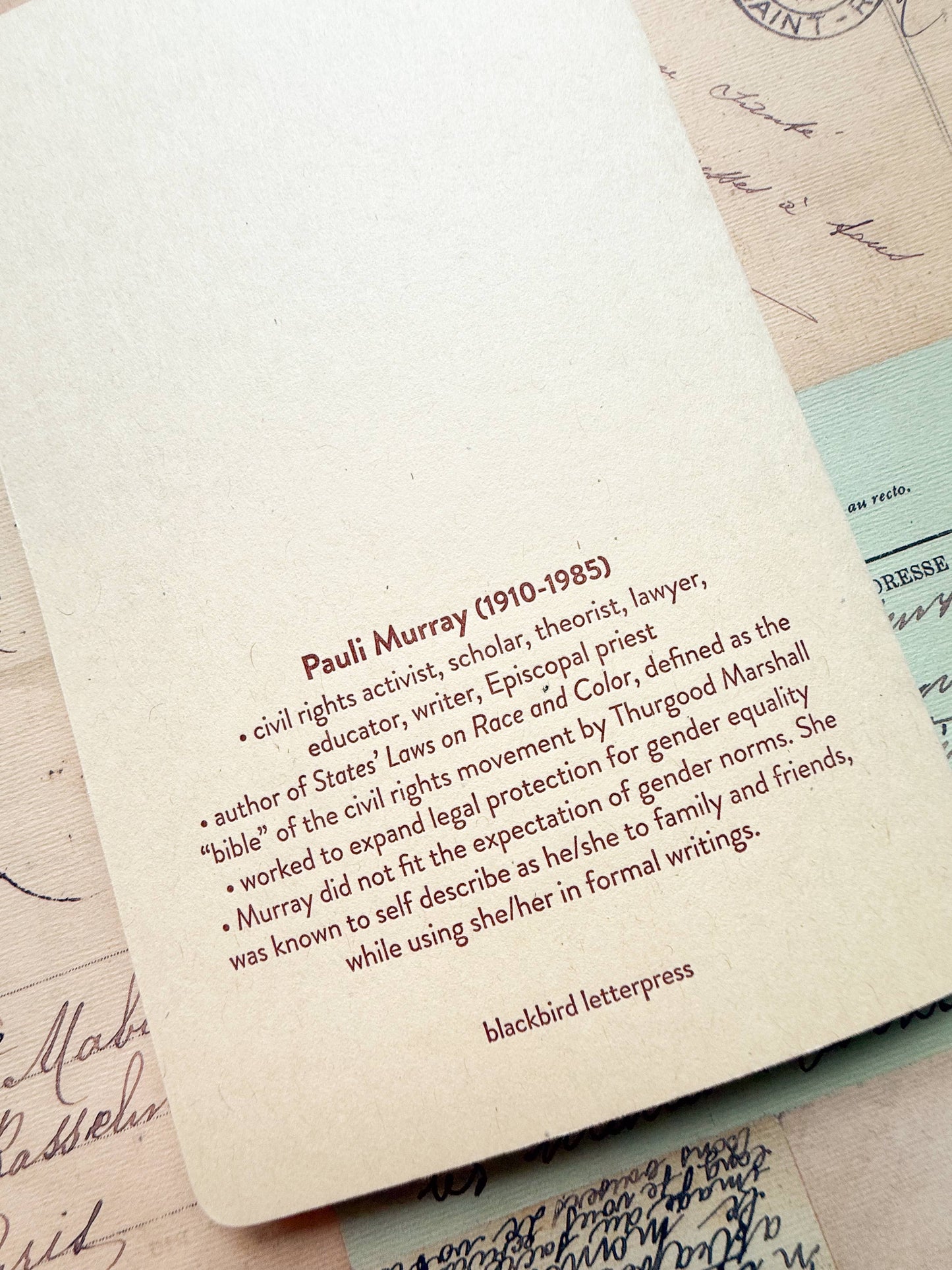 Pauli Murray notebook