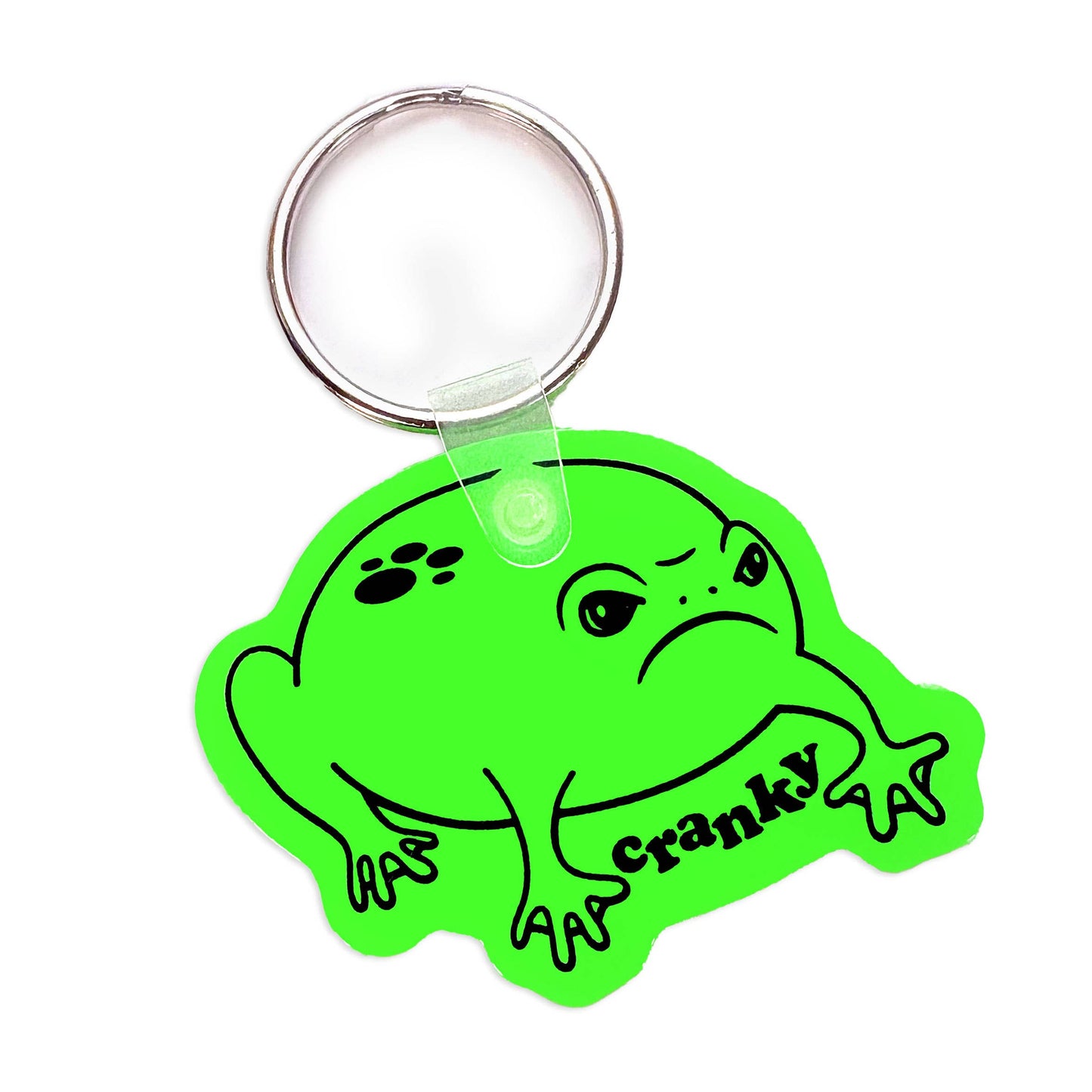 Cranky Froggy Vinyl Keychain