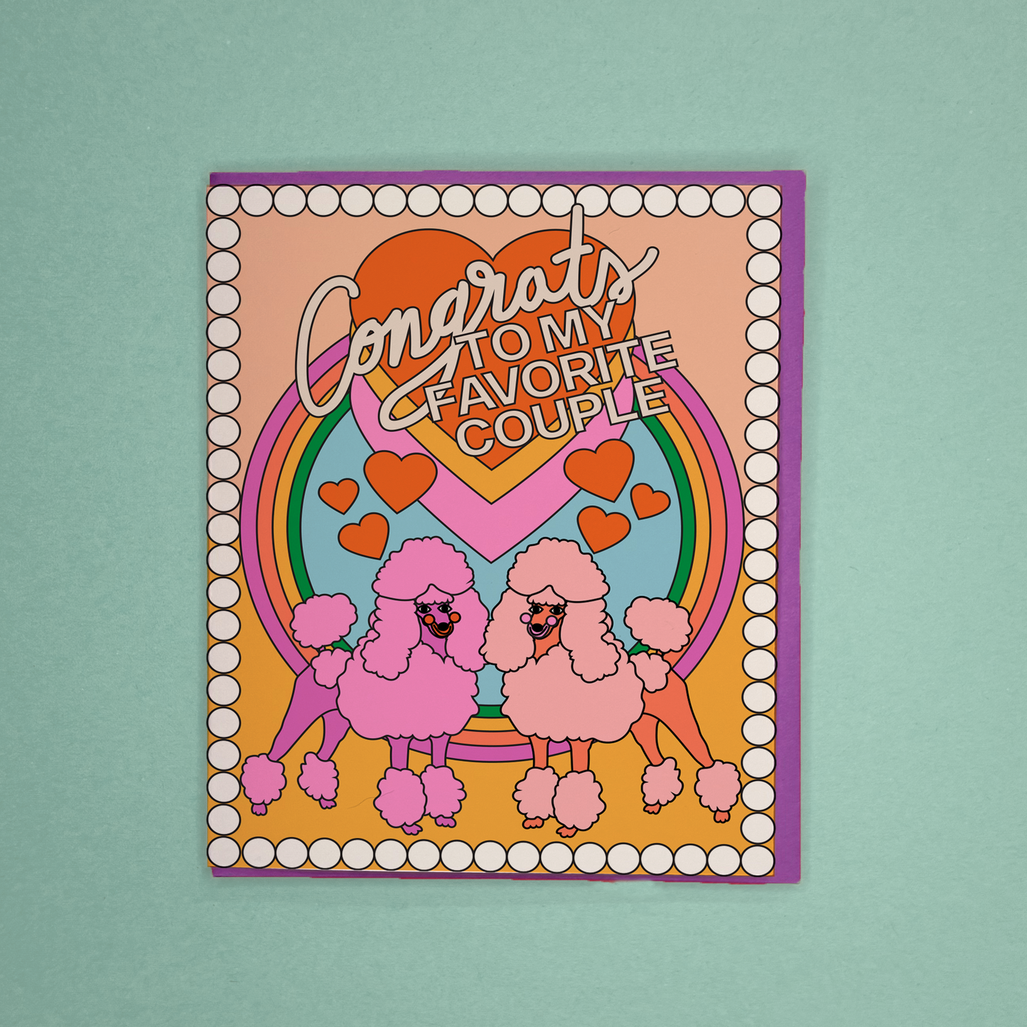 Favorite Couple Poodles card - Wedding card