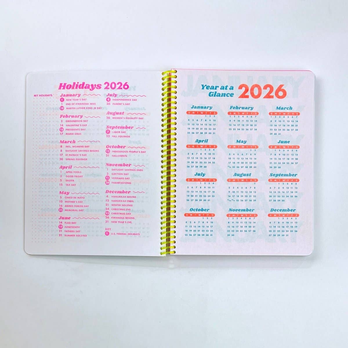 2027 Iridescent Balloons Dated Planner