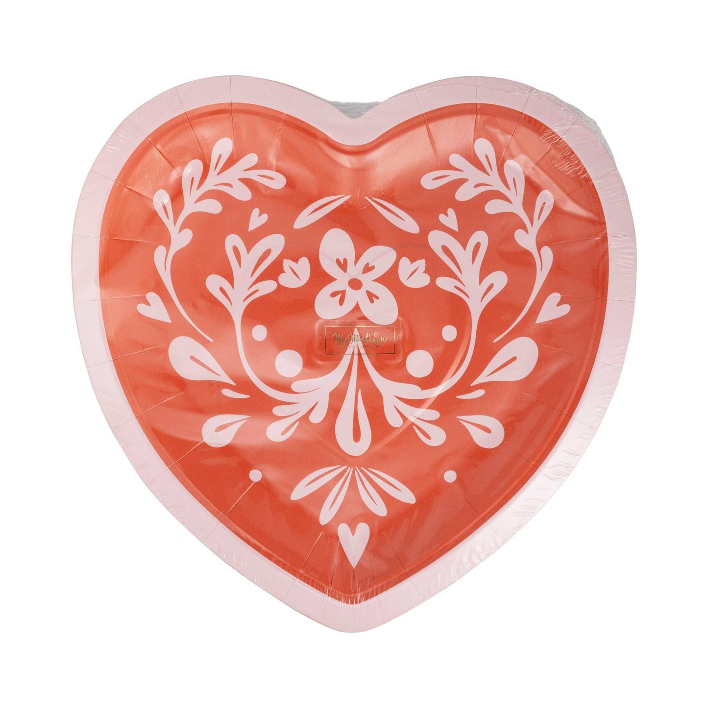 Folk Heart Shaped Plates