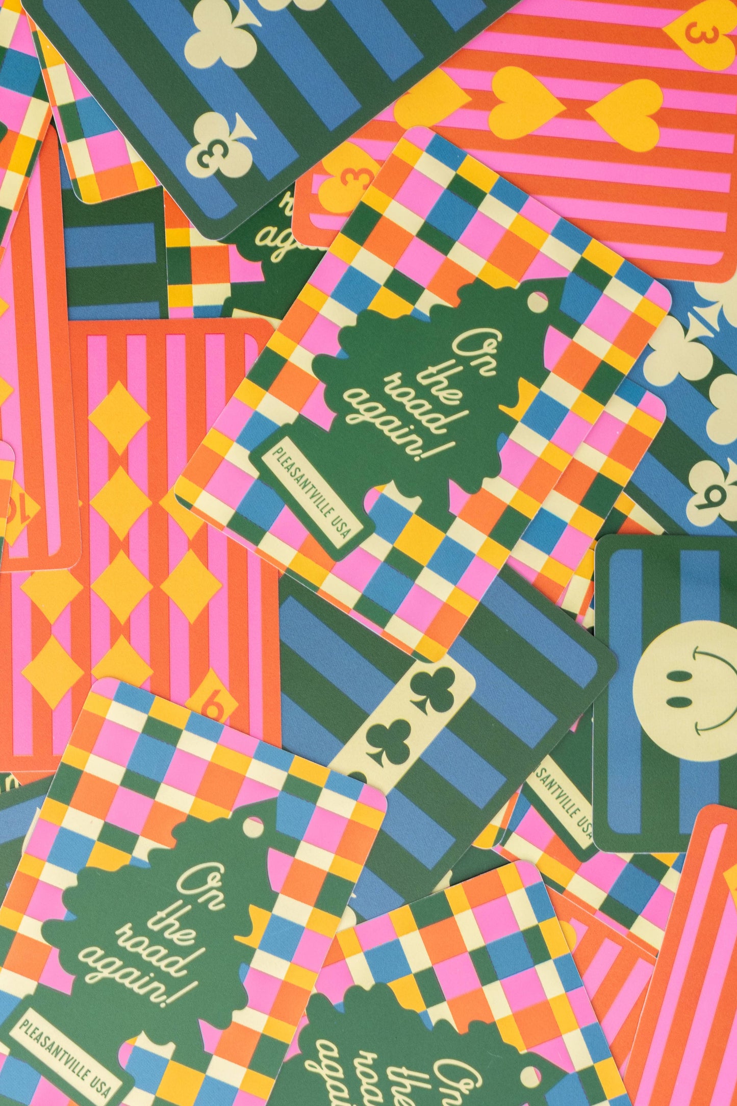 Colorful Plaid Waterproof Playing Cards