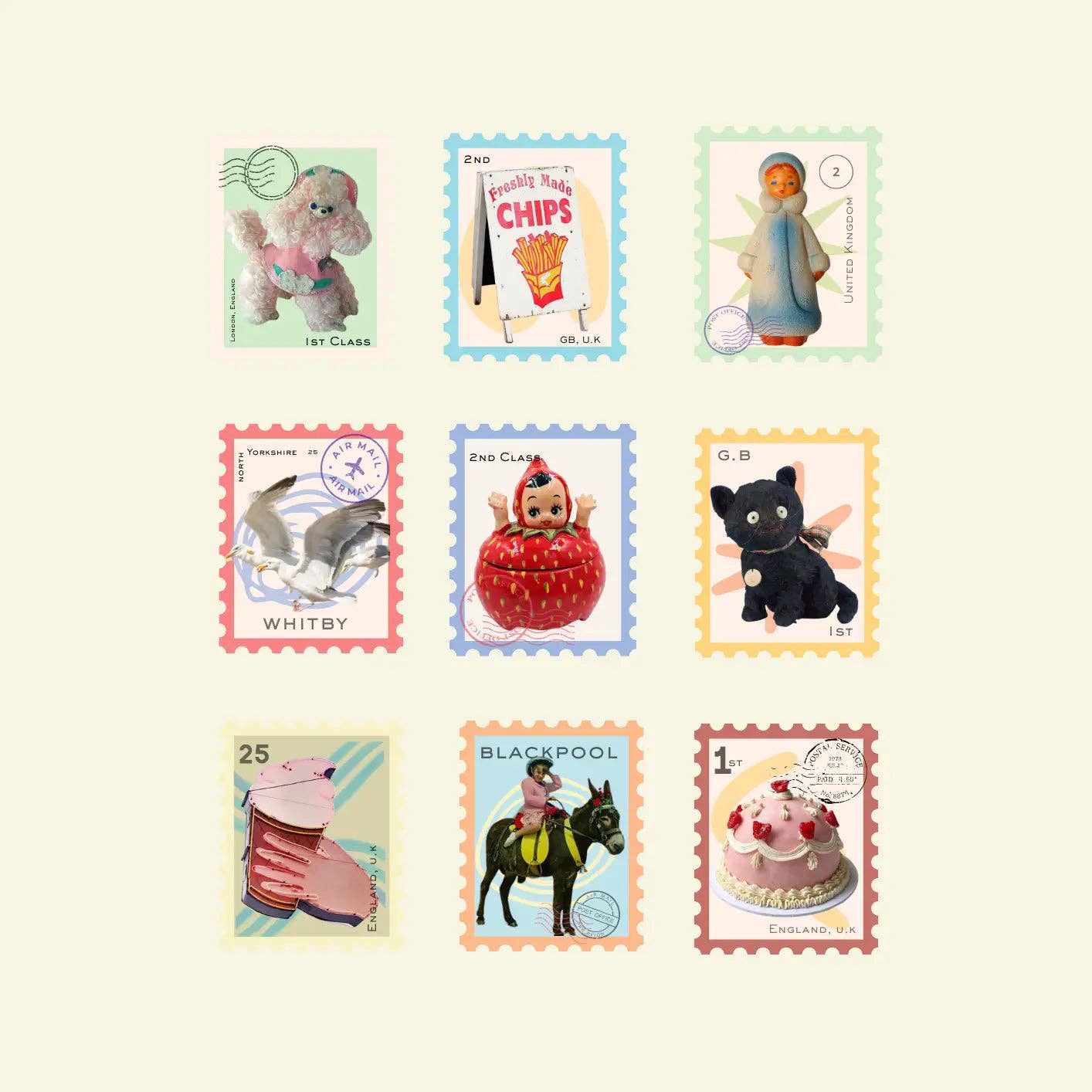 Stamps Washi Flake Stickers 