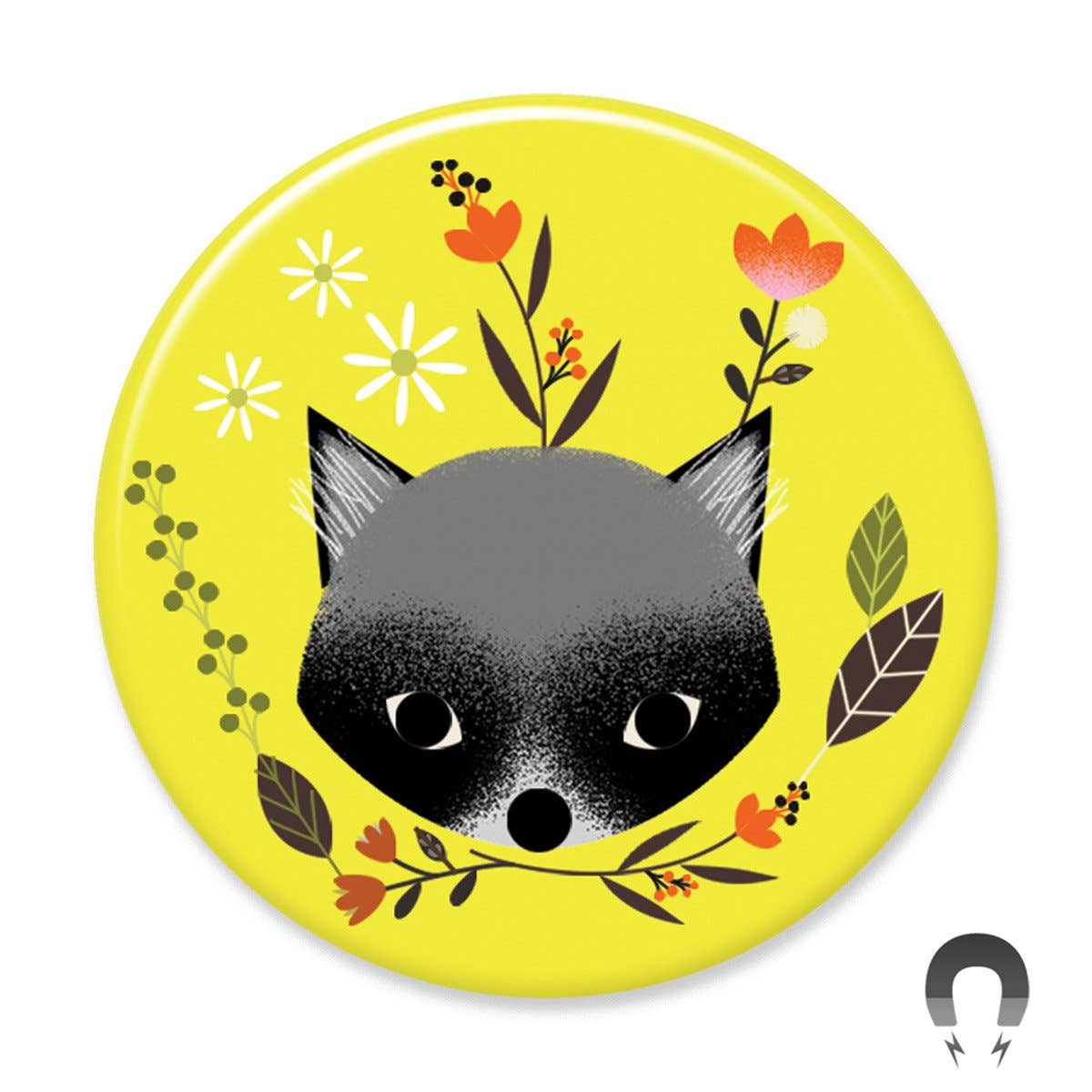 Yellow Raccoon Big Magnet