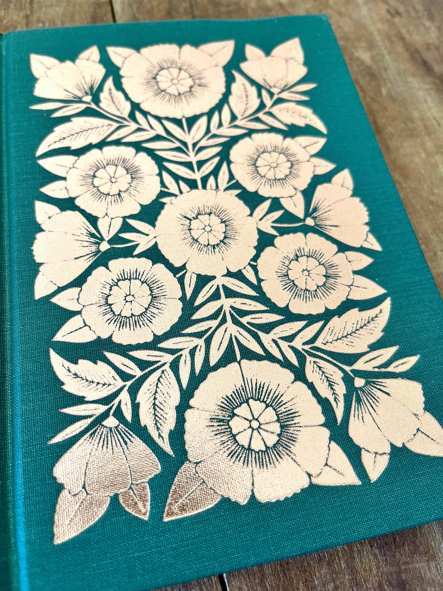 Jewel Green Foil Stamped Linen Journal