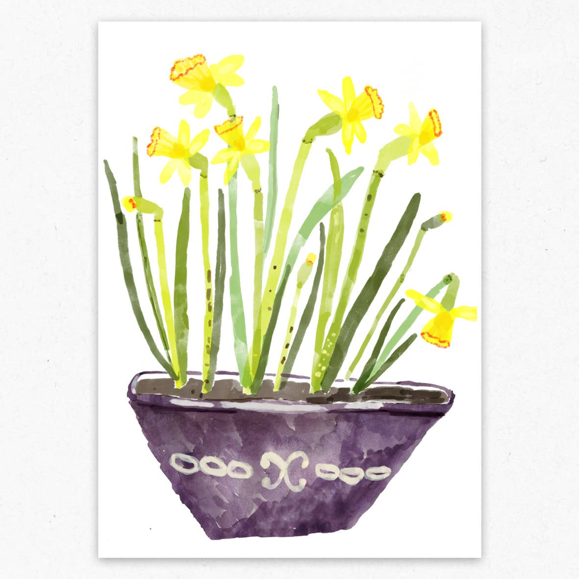 Daffodils A3 Risograph Print