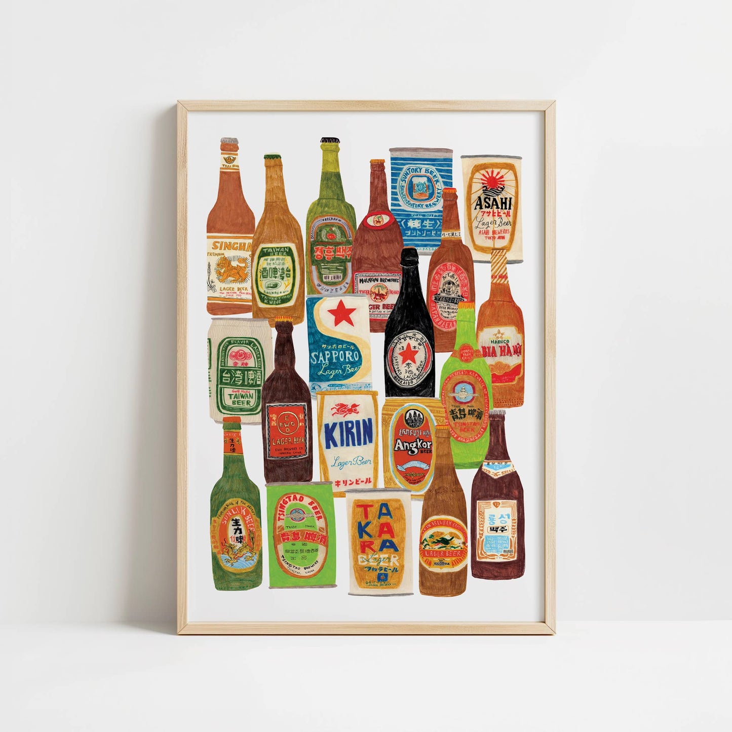 Asian Beers Print