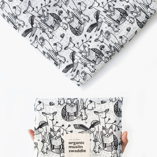 Forest Organic Muslin Swaddle
