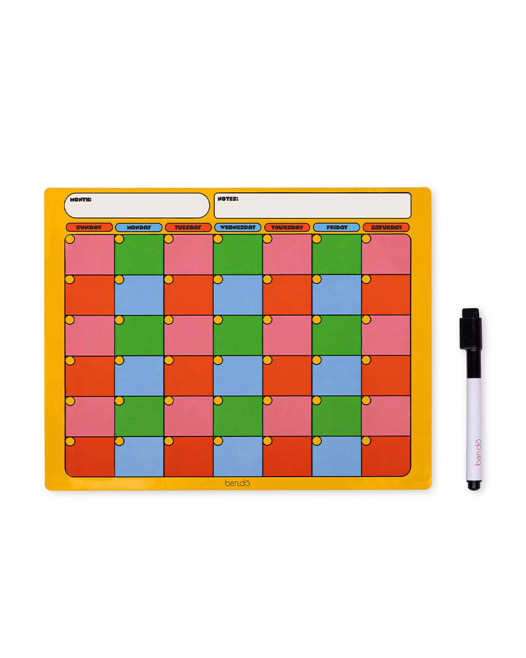 Colorblock Magnetic Calendar