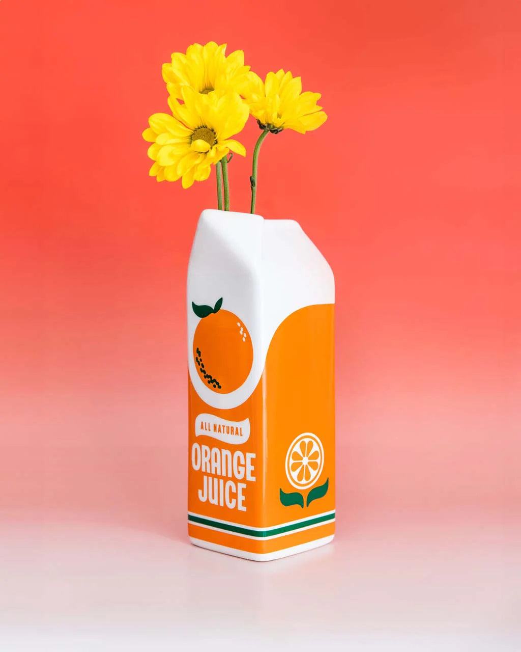 Orange Juice Carton Vase