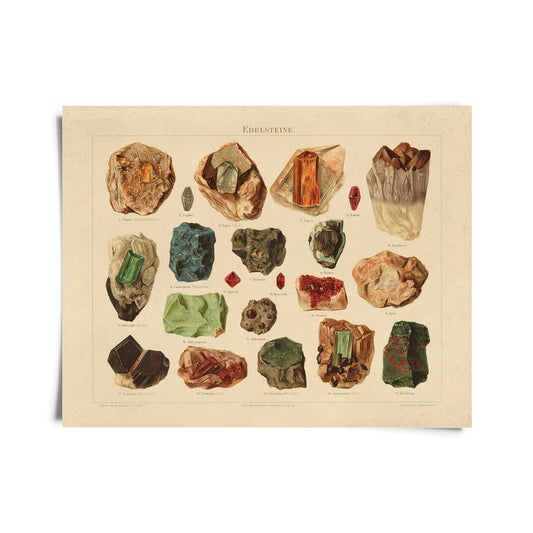 Vintage Gemstones print
