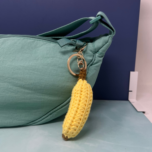 Banana Crochet Keychain