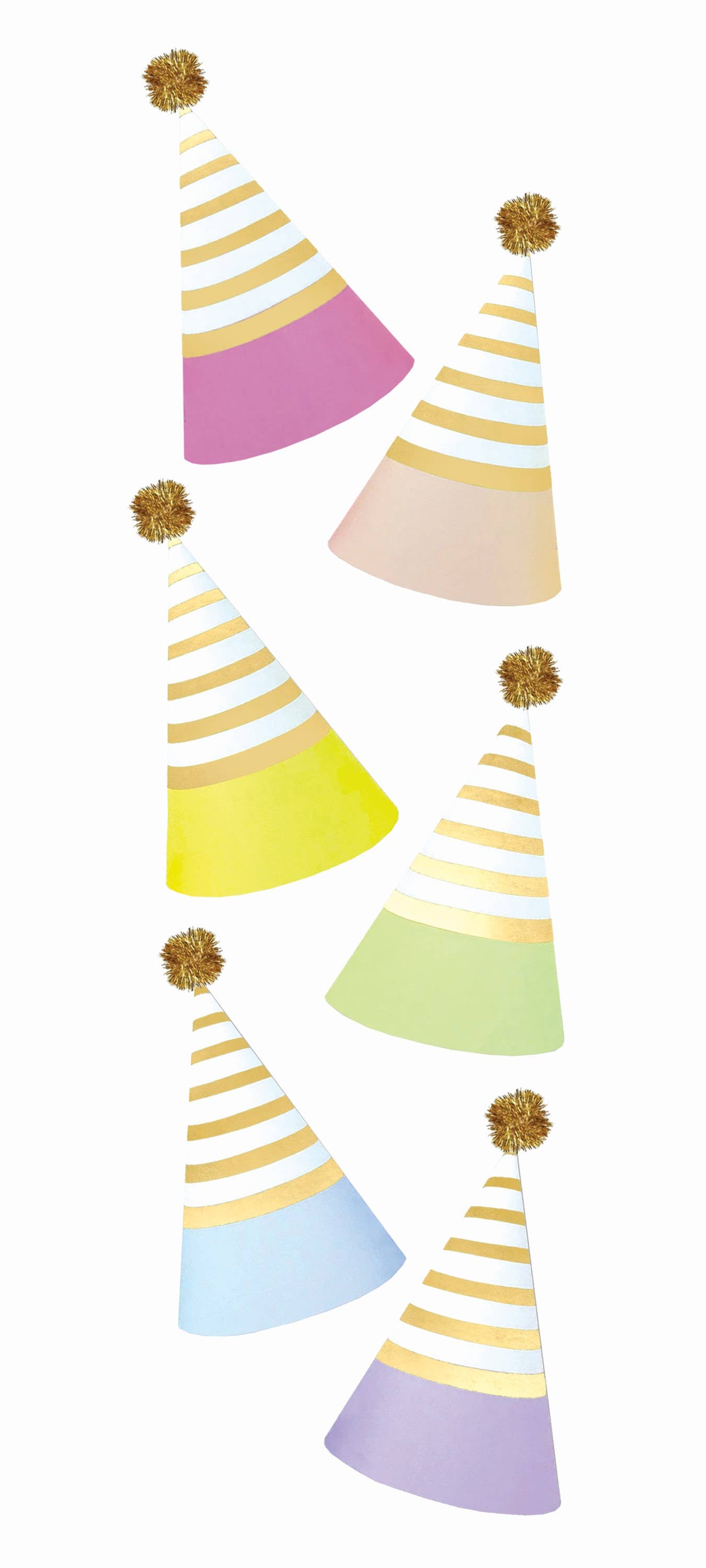 Pastel Rainbow Party Hats