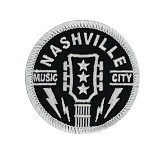 Nashville Guitar Embroidered Patch