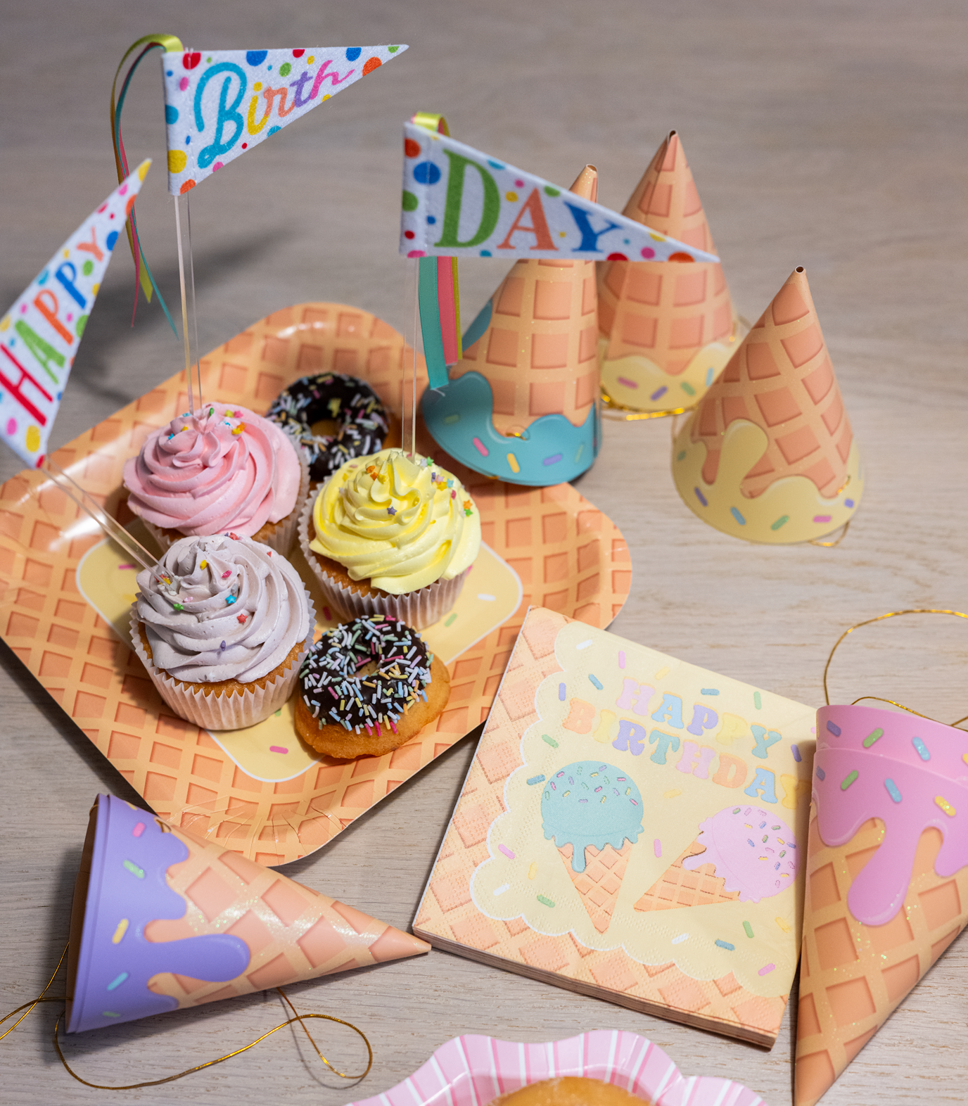 Ice Cream Cones Party Hats