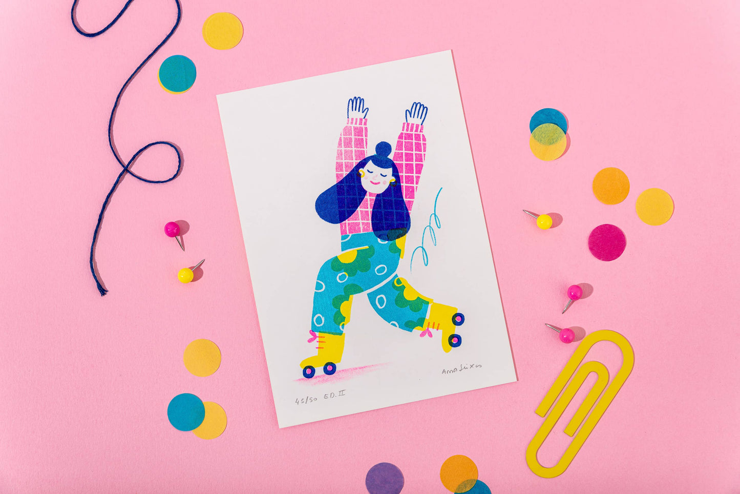 Julia the Roller Skater print