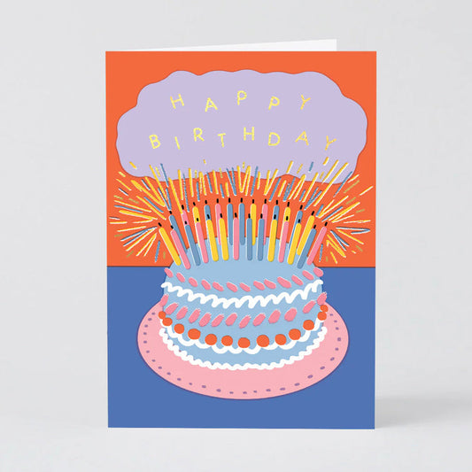 Birthday Cake & Candles card
