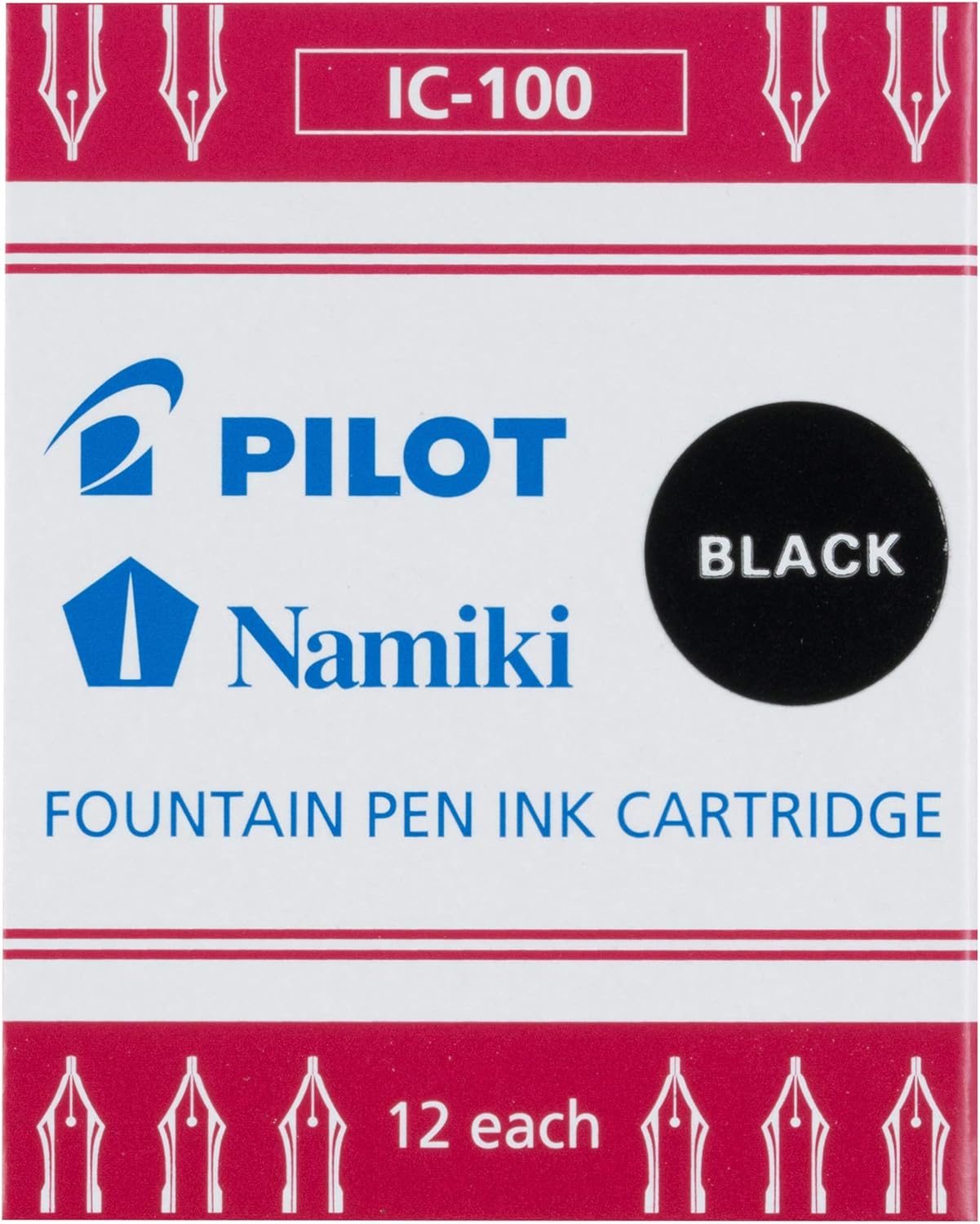 Pilot Namiki Fountain Pen Refill Ink Cartridges (12)