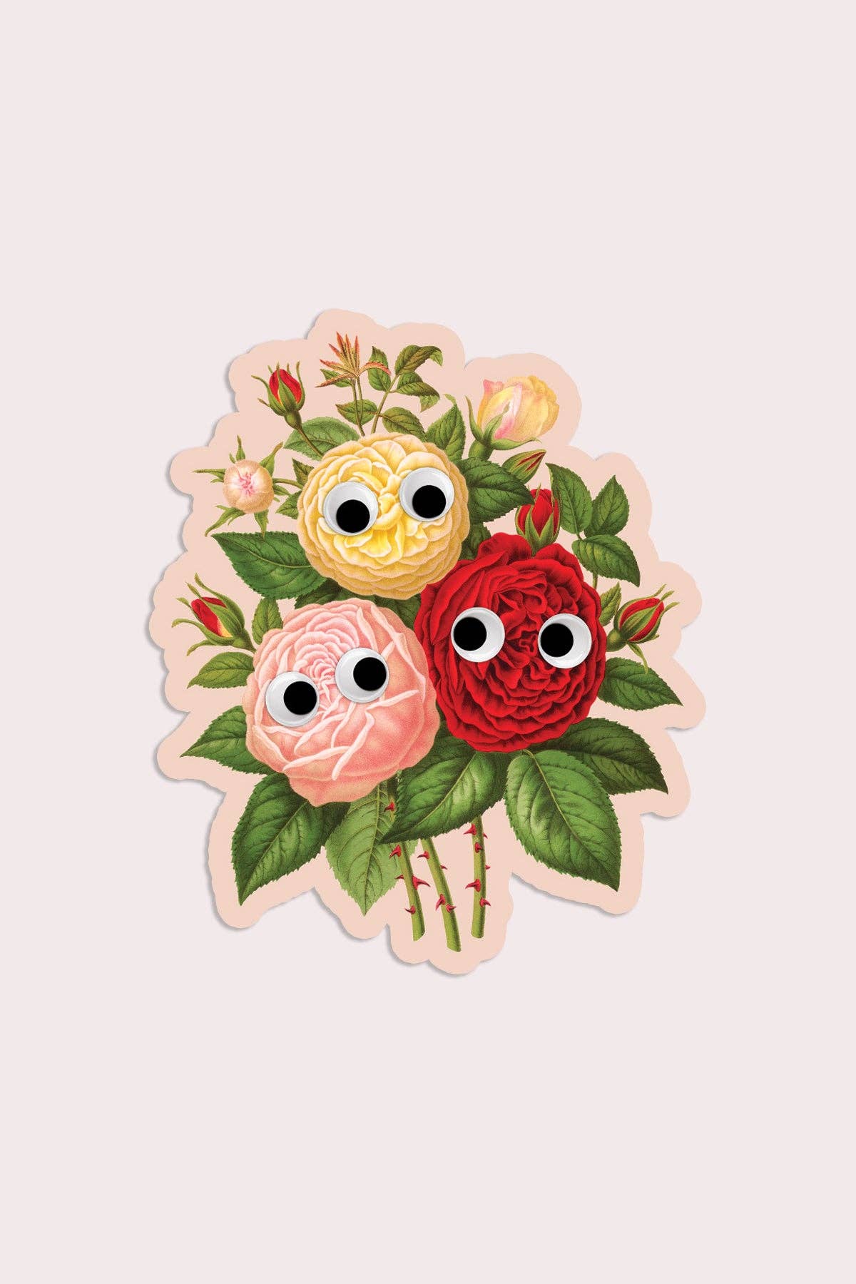 Googly Roses Sticker