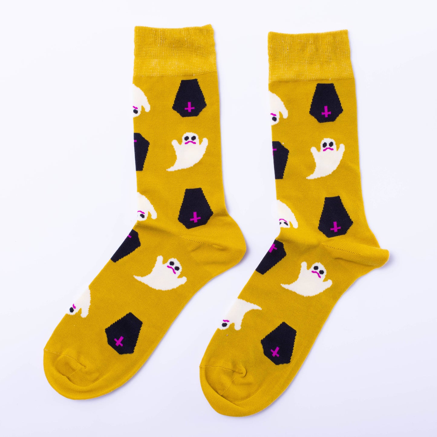 Ghost and Coffin Large Crew Socks